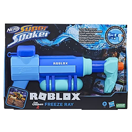 Image of Super Soaker Nerf Roblox Car Crushers 2: Freeze Ray Water Blaster, Includes Code to Redeem Exclusive Virtual Item, Pump Action Soakage F3781 Multi-Coloured