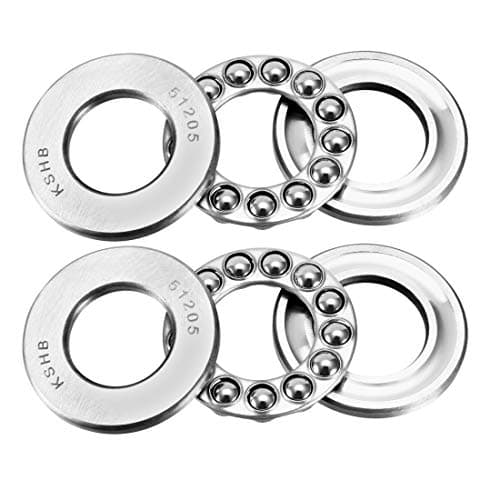 Image of sourcing map 51205 Thrust Ball Bearings 25mm x 47mm x 15mm Chrome Steel ABEC3 Single Row Roller 2pcs