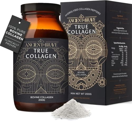 Image of Ancient + Brave True Collagen 200g - Bovine Collagen Powder - 100% Hydrolysed Collagen Peptides (Type I) High Protein - Fasting & Keto Friendly - Neutral Tasting