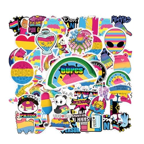 Image of 60pcs Cute Stickers, Self-Adhesive Scrapbook Stickers Waterproof PVC Stickers, Pre-Cut Scrapbook Stickers for Adults & Children, DIY Decoration Stickers Set for Laptops, Water Bottles, Scrapbooking,