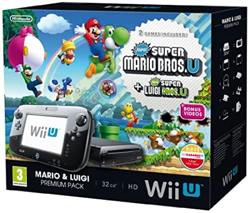 Image of 32GB New Super Mario U and New Super Luigi U Premium Pack - Black (Nintendo Wii U)
