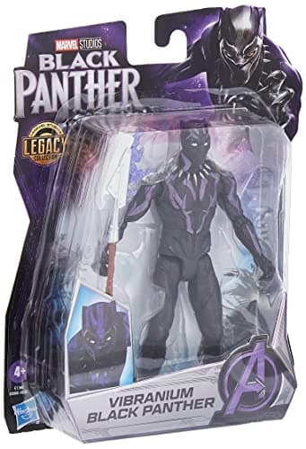 Image of Marvel Hasbro Black Panther Studios Legacy Collection - Black Panther Vibranium Action Figure, 15 cm Scale, Ages 4+, Multi Color, E1360