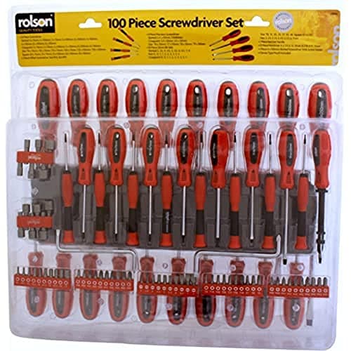 Image of Rolson 28890 100pc Screwdriver and Bit Set