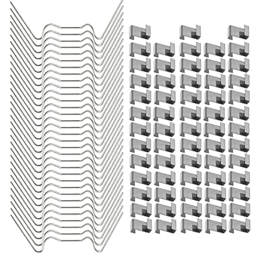 Image of 150Pcs Greenhouse Glass Clips Spring,Greenhouse Glazing Clips for Glass,Halls GreenhouseGlass Pane Fixing Clips Window Clips - 75 W Clips and 75 Z Clips for GreenhouseGlass Replacement Accessories
