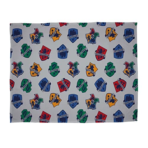 Image of Character World Harry Potter Officially Licensed Fleece Blanket | Super Soft Warm House Crests Design Throw, | Perfect For The Home, Bedroom, Camping & Sleepovers