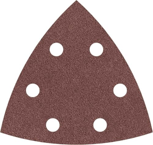 Image of Bosch 5x PRO Paint on Wood and Hardwood F460 Sanding Sheet for Multitools (for Paint on wood, Hardwood, Ø 93x93 mm, Grit 60, Professional Accessory Multitool, Delta Sander)