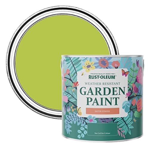 Image of Rust-Oleum Green Mould-Resistant Garden Paint In Satin Finish - Key Lime 2.5L