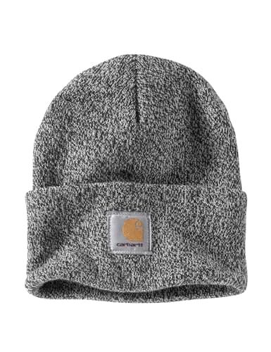 Image of Carhartt Men's Knit Cuffed Beanie, Black/White, OS