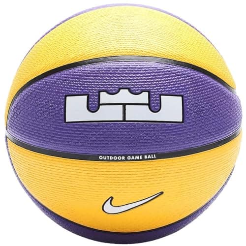Image of Nike Playground Basketball 8P LeBron James – Outdoor Street Basketball – Robust Training Basketball – Delivered Deflated, Court Purple/Amarillo/Black/White, 7