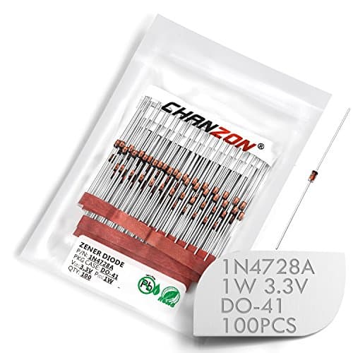 Image of (Pack of 100 Pieces) Chanzon 1N4728A 1N4728 Power Zener Diode 1W 3.3V DO-41 (DO-204AL) Axial Diodes 1 Watt 3.3 Volt 3V3