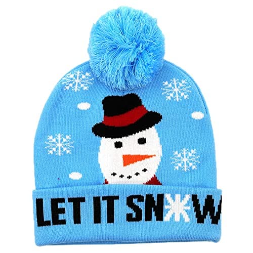 Image of SAMGU Christmas Hats Xmas Winter Warm Beanie Knit Cap Snow Holiday Hat for Women Man Adult Children New Year Christmas Party Birthday Gifts