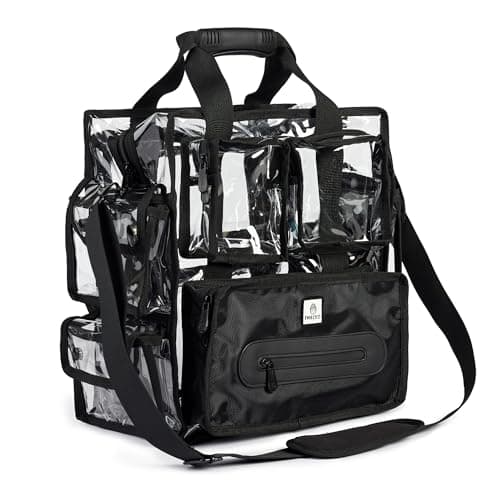 Image of My Backstage Buddy™ by MYKITCO – Professional Makeup Artist Kit Bag for On-Set & Travel Storage with Tissue Dispenser, PVC Window & Shoulder Strap