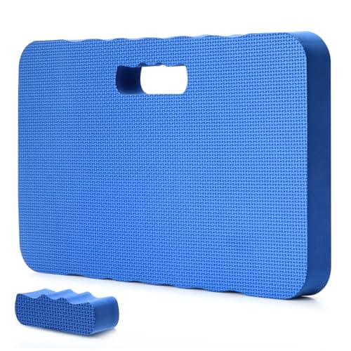 Image of Ohuhu Premium Thick Kneeling Pad, Large Comfortable Gardening Knee Pad Kneeling Mat with 2 Different Surfaces, Extra Thick Knee Cushion for Gardening, Work, Baby Bath, Exercise, Blue 43 x 28 x 4 cm
