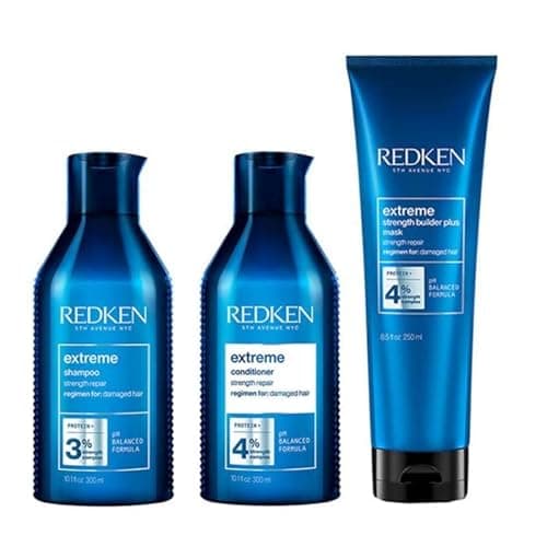 Image of Redken Extreme Shampoo 300ml, Conditioner 300ml & Strength Builder Plus Mask 250ml Pack