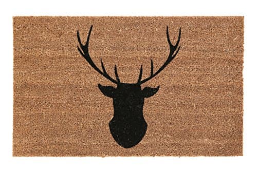 Image of Premier Housewares Deer Coir Doormat, 60 x 40 cm, Brown