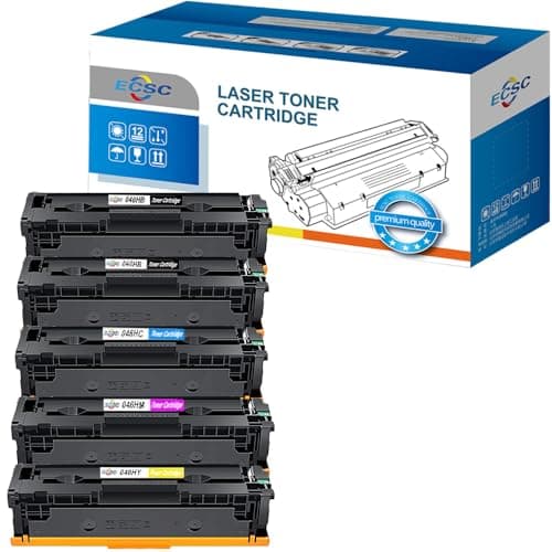 Image of ECSC Compatible Toner Cartridge Replacement for Canon i-SENSYS LBP-653Cdw LBP-654Cx MF-732Cdw MF-734Cdw MF-735Cx 046H (Black/Cyan/Magenta/Yellow, 5-Pack)
