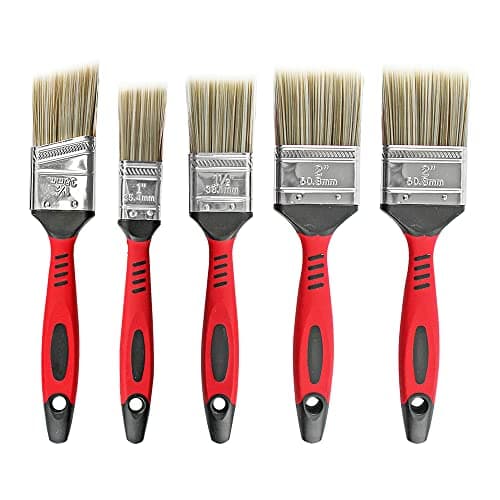 Image of Dekton 5pc Pro Paint Brush Sure Grip Handle Multi-surface| Ideal For Water Based Gloss And Emulsion Paints| Sure Grip Handles| Pure Bristle Brushes| With Angle Head Bristle| Smooth Apply