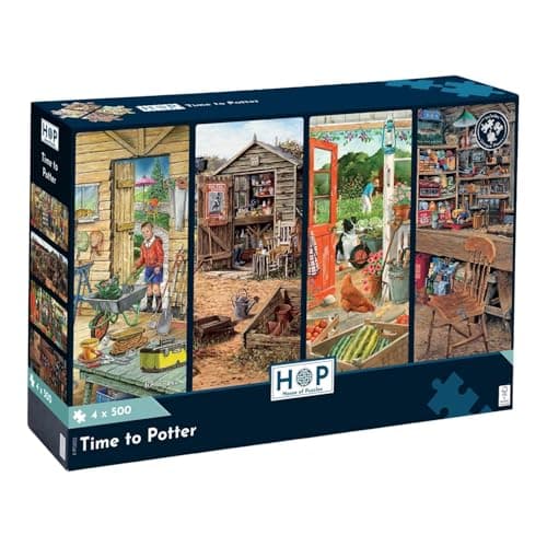 Image of The House of Puzzles | Time to Potter 500 Piece Jigsaw Puzzle | Garden & Flowers Theme | Premium FSC Board | 13 x 19 inches