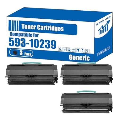 Image of TOEPPEX Compatible for Dell 593-10239 Toner Cartridges 1720 1720DN 1720N Printers, High Yield 3500 Pages, Accurate Imaging Rich Colors (3 Pack Black)