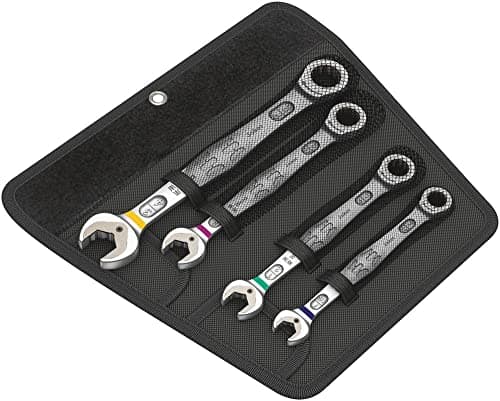 Image of Wera 05073295001 Joker SB Ratchet Combination Spanner Set, Imperial 4-Piece in in Pouch