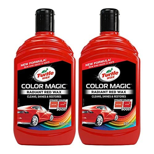 Image of Turtle Wax 52711 Color Magic Car Paintwork Polish & Shine 2 X 500ml Red