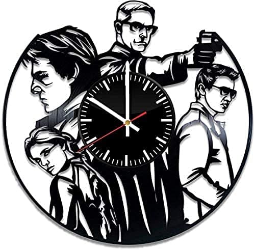 Image of AVJERA Mission Impossible Movie Tom Cruise Vinyl Record Retro Wall Clock New Year Christmas Birthday Gift Personality Creative Home Design