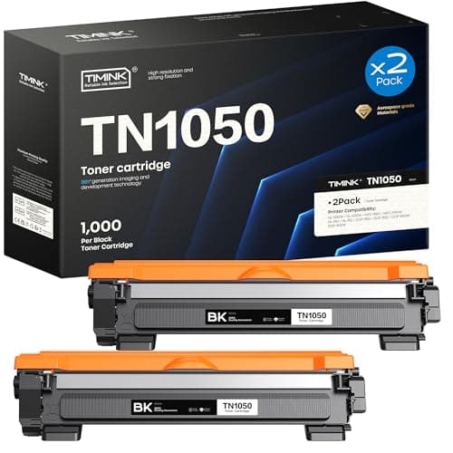 Image of Timink TN1050 TN-1050 Toner Compatible for Brother TN 1050 Toner for Brother HL-1110 DCP-1610W HL-1210W DCP-1612W HL-1212W HL-1112 DCP-1510 DCP-1512 MFC-1810 MFC-1910W Printer (2 Black)