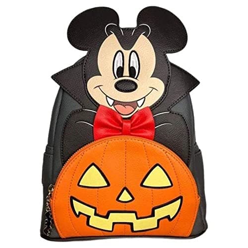 Image of Vampire Mickey with Glow in the Dark Pumpkin Mini Backpack Exclusive Loungefly, Multi, Mini, Mini Backpack