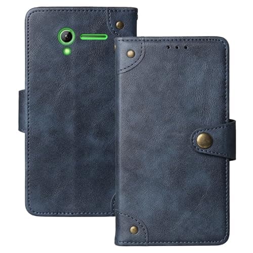 Image of Anybird Blue Premium Retro Flip Leather Protector Case For Alba ACF28 2G 2.8" Magnetic Card Slot Wallet Protective Bumper