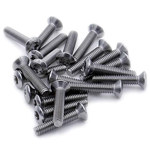 Image of M2.5 (2.5mm x 8mm) TX Socket Raised Countersunk Machine Screw (Bolt) - Stainless Steel (A2) (Pack of 20)