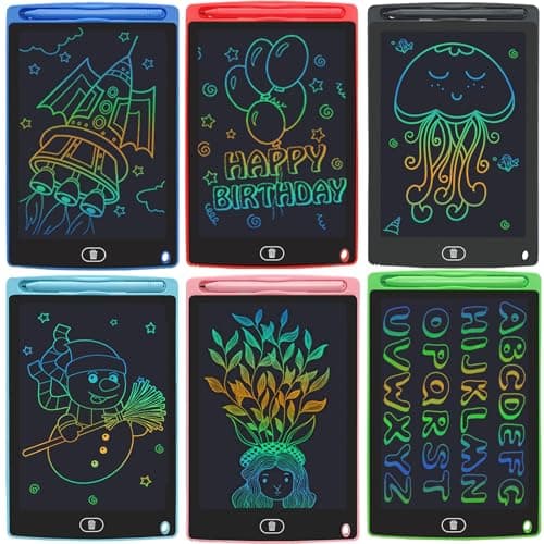 Image of Yidedraw LCD Writing Tablet for Kids Toys 8.5 Inch Colorful Doodle Board Bulk, Eye-Protection Drawing Pad Toddler Travel Essentials Toys for 3-8 Year Old Boys Girls, Birthday Xmas Gifts 6 Pack