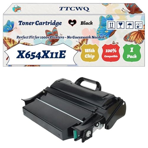 Image of Compatible for Lexmark X654X11E Toner Cartridge Work for Lexmark X654DE X656DE X656DE X658DME X658DTFE Printers, with Chip, High Yield 46000 Pages, High-Definition Printing (1 Pack Black)