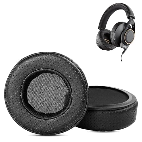 Image of HAIZEEN Earpads Compatible with Plantronics RIG600 Rig 600 Rig-600 Headphones Ear pads Replacement Cushion(Punched Protein Leather/Memory Foam)