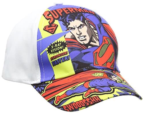Image of DC Comics Boy's Superman Cap, White, One Size (Manufacturer Size:52)