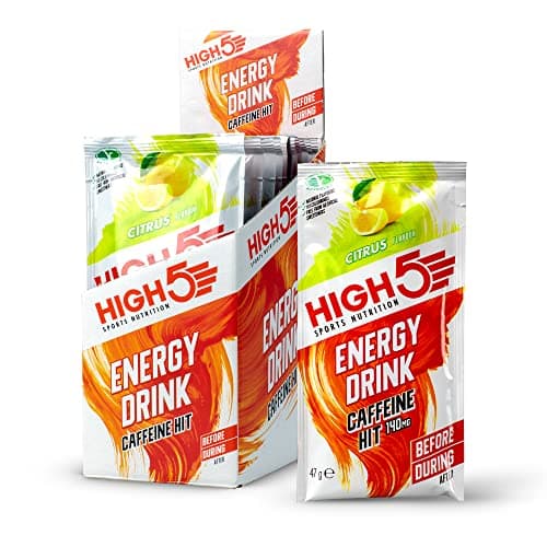 Image of HIGH5 Energy Drink Caffeine Hit - Electrolytes Sport Energy Drink Powder - Isotonic Drink with 2:1 Fructose - Hydration for Running, Cycling, Endurance Fuel - Natural Flavours, Vegan (Citrus, 12x47g)