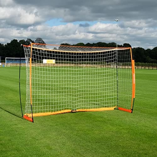 Image of PROGOAL Football Goal with Carry Bag - Indoor & Outdoor Portable Goal Post & Net Training Equipment with Carry Bag & Anchors (8ft x 6ft)