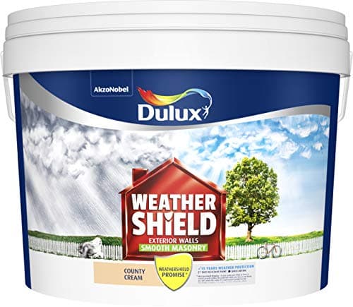 Image of Dulux Weathershield Smooth Masonry Paint County Cream 10L