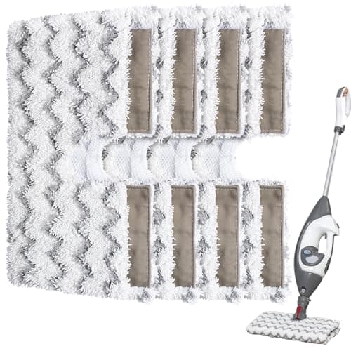 Image of Steam Mop Replacement Pads Compatible with Shark S6001UK S6003UK S6005UK Klik n' Flip Steam Cleaner, 4 Pack Machine Washable Cleaning Pads Pocket Mop
