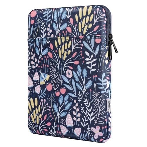 Image of TiMOVO 9-11" Tablet Sleeve Bag for iPad 11-inch A16 2025, iPad 10.9"/10.2"| Air 11 Inch/5th/4th Gen. 10.9", Galaxy Tab A9+/A11Plus 11", Protective Bag Fit Smart Keyboard, Colorful Flower