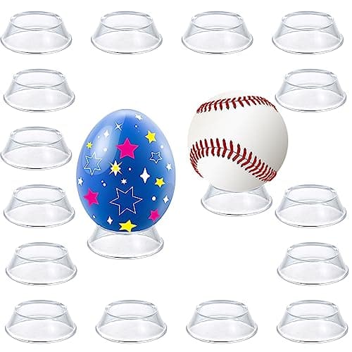 Image of TERDEWE 16 Pack Easter Eggs Stand ,Reversible Sphere Stand ,Cone Display Stands ,for wooden Egg Spheres,Baseball,Golf Ball,Softball,Transparent Invisible Egg Holder