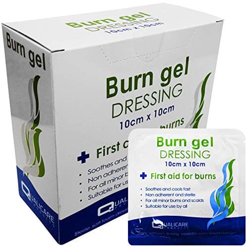 Image of 10 x Qualicare Wound Burns Scalds Medium Size 10cm x 10cm First Aid Dressings