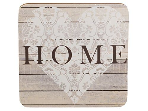 Image of Creative Tops Everyday Home 4-Piece Set of Cork-Backed Coasters 10.5 x 10.5 cm (4" x 4") Grey