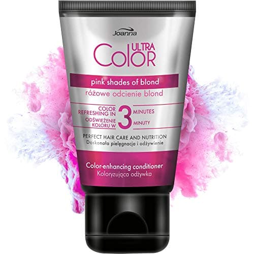 Image of Joanna Ultra Color - Colour Enhancing Conditioner - Pink Shades Of Blond - Natural And Dyed Hair - Hair Care - Hydrating Moisturising Ammonia Free - Refresh And Enhance The Colour In 3 Minutes - 100 g