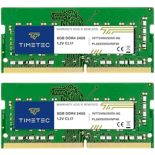 Image of Timetec Premium 16GB KIT (2x8GB) DDR4 2400MHz (PC4-2400T) PC4-19200 SODIMM Laptop RAM – 260-Pin 1.2V CL17 Non-ECC Unbuffered Memory Module for Laptop, Notebook, Mini PC, All-in-One