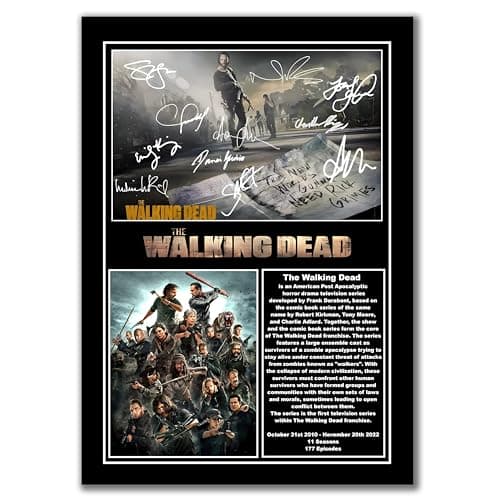Image of The Walking Dead Signed Cast A4 Poster, TV Series Memorabilia with Signatures, Autographs Fan Art Print