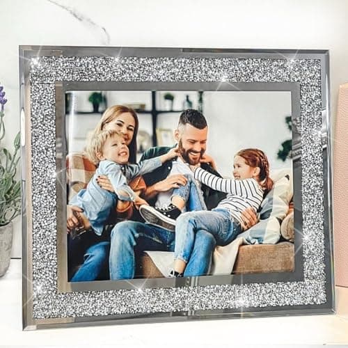 Image of Biznest 12X16" Inches Crushed Glass Crystal Diamond Photo Frame Home Decor, Gift, The World'S Largest Picture Frame Collection Of Biznest Store