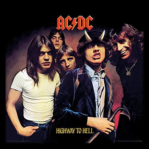 Image of AC/DC Highway To Hell Framed Album Cover Print, Official Licensed Wall Art, 12 Inch Music Memorabilia, Record Sleeve Decor, Collector Gift for Fans