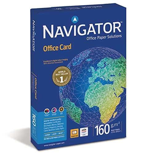 Image of Navigator Office Card- A4 Colour Printer Paper - Multi-Purpose Printer Paper - Photocopier Paper - White - 160gsm - 250 Sheets