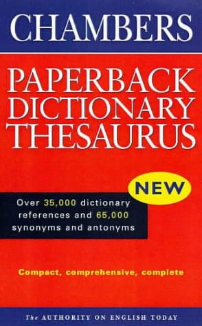 Image of Chambers Paperback Dictionary Thesaurus