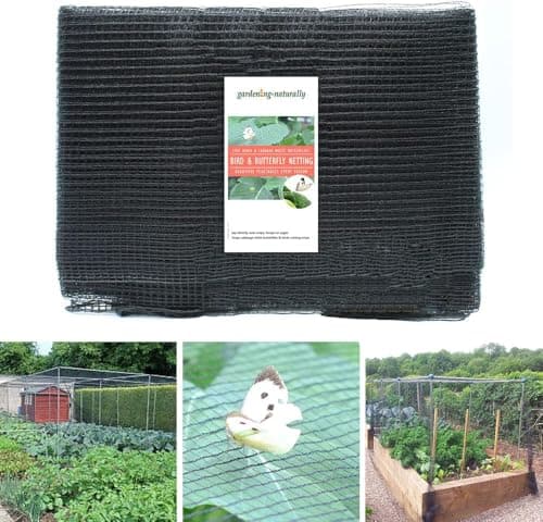Image of Black Butterfly Netting for Protecting Vegetables Against Cabbage Whites, Garden Netting 2m x 5m